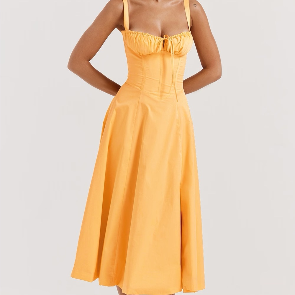 House of CB Carmen Tangerine Bustier Dress